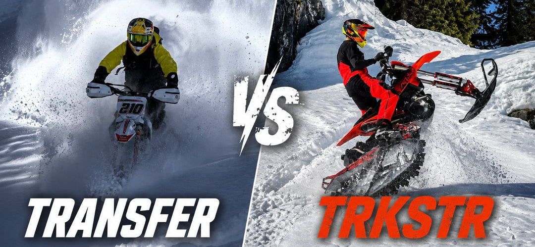 TRKSTR vs Transfer: Which MTN.TOP Snowbike kit is right for you?
