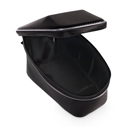 MTN.TOP Frame Bag open, showing large main pocket and mesh zipper pouch in the inner lid