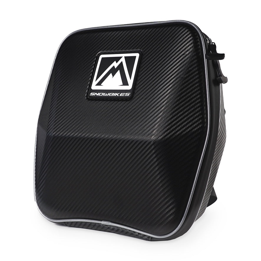 MTN.TOP Number Plate Bag with carbon fiber texture upholstery, front view