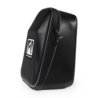 MTN.TOP Frame Bag side angle view with carbon fiber texture finish