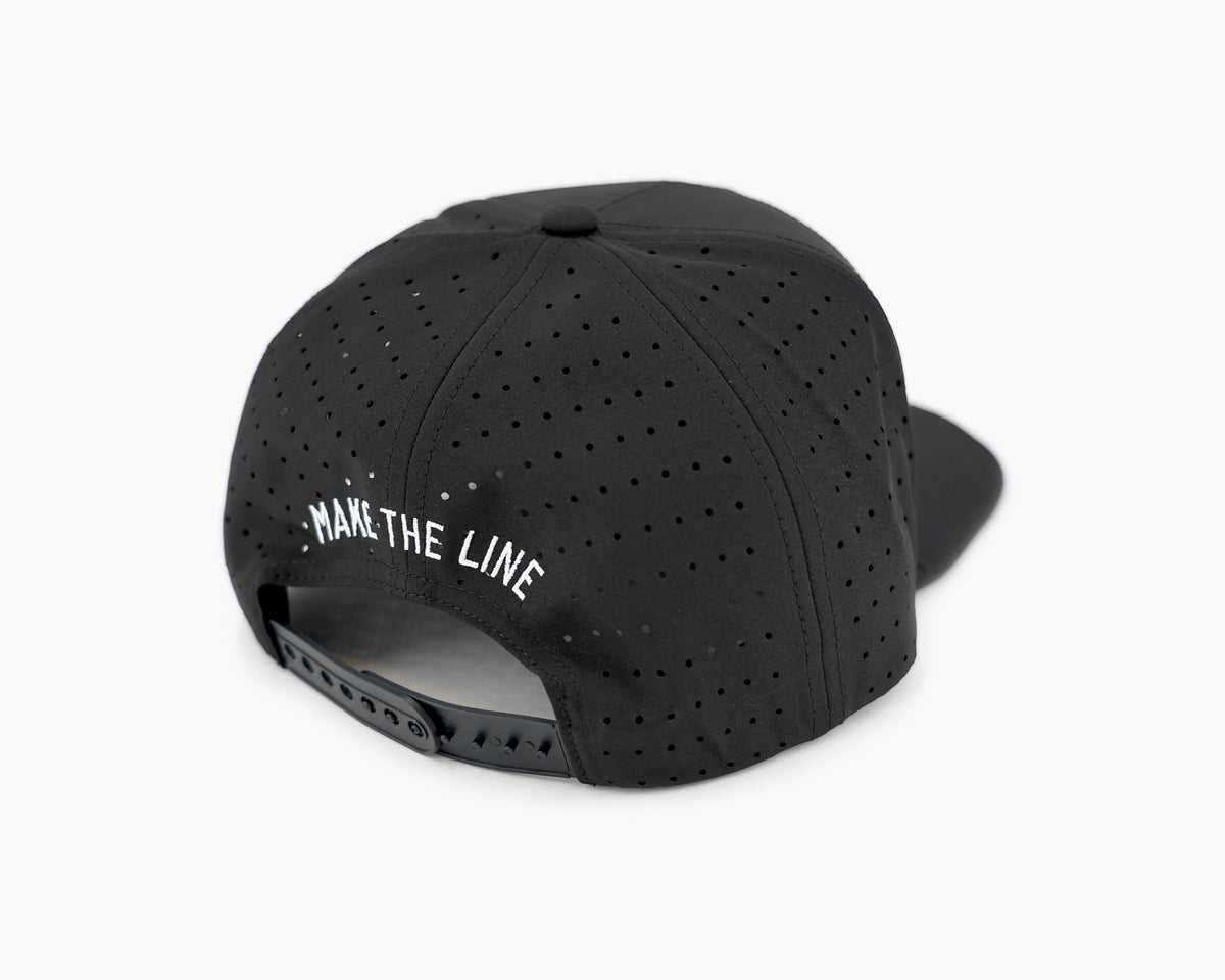 Black 7 Panel Performance Hat