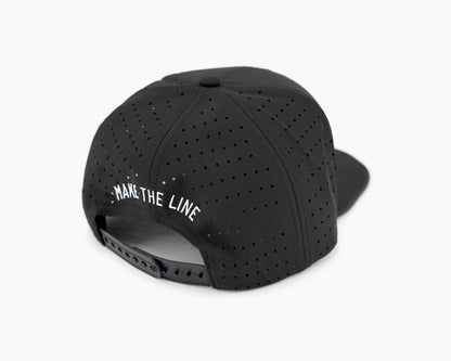 Black 7 Panel Performance Hat